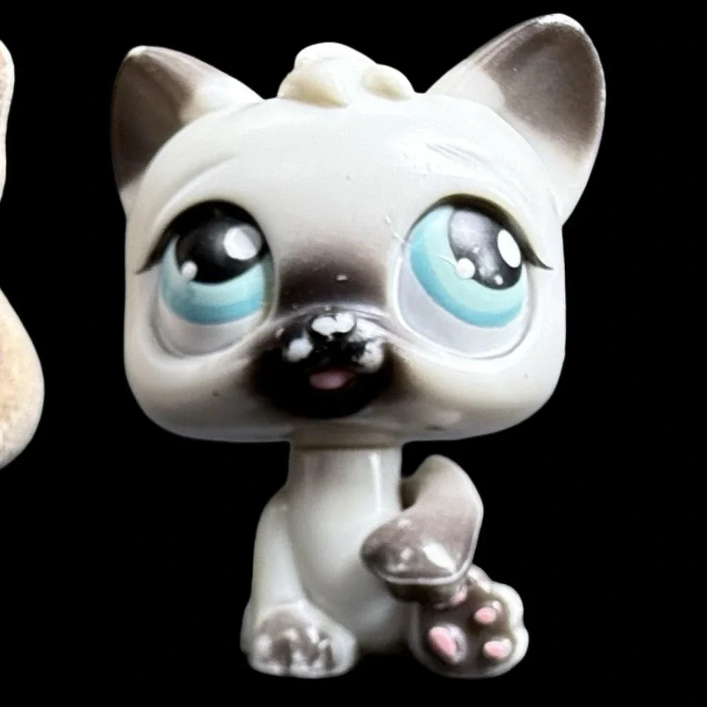 Littlest Pet Shop LPS‎ Chihuahua #461 Flocked and Siamese Cat #180 Magic Motion